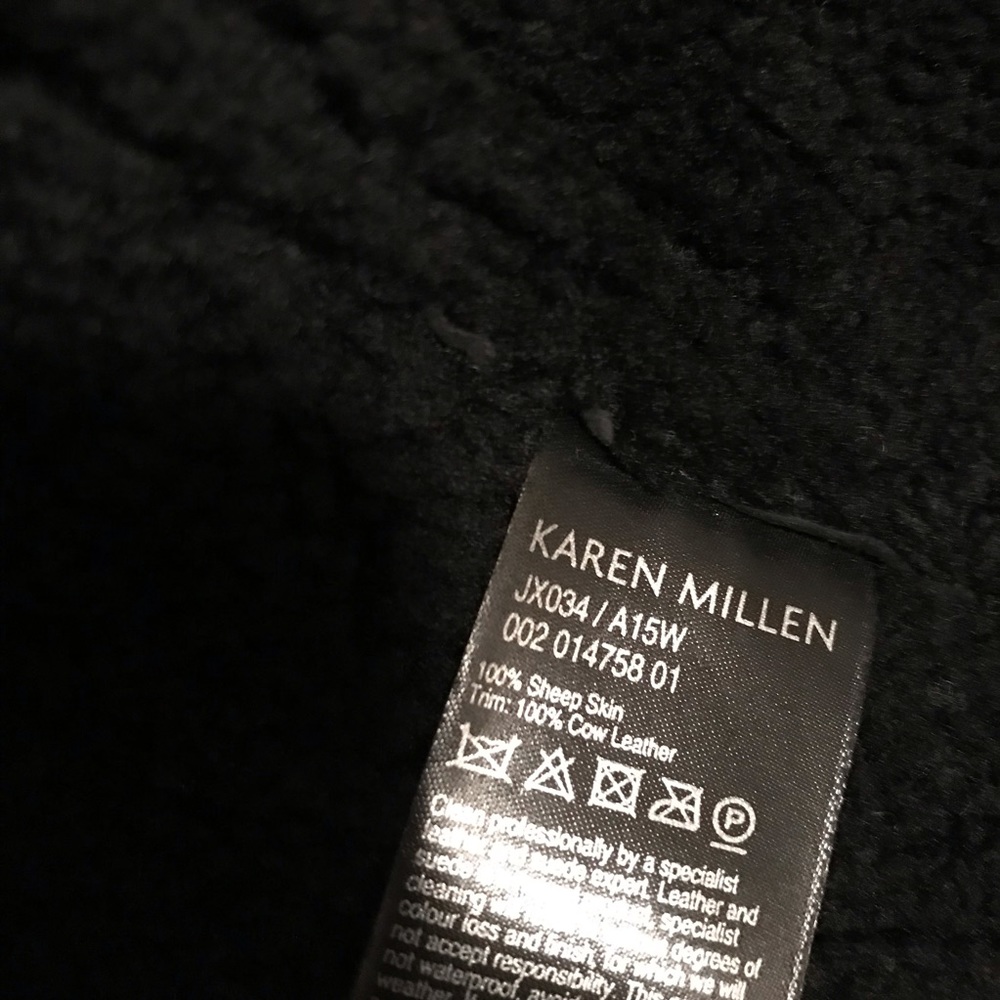 Karen Millen real shearling aviator jacket, EUC! - Picture 6 of 6